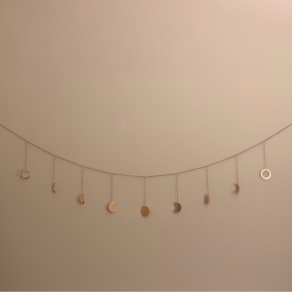Gold Moon Phase Wall Hanging